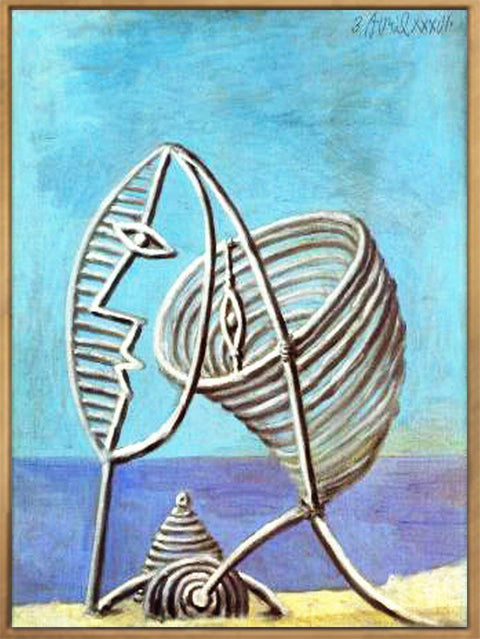 Framed Canvas-Abstract Painting Portrait of Young Girl by Pablo Picasso