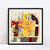 Framed Canvas Clarinet,Bottle of Bass,Newspaper,Ace of Clubs by Pablo Picasso