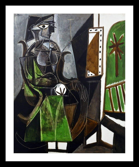 Framed Canvas-Woman By A Window,1952 by Pablo Picasso Wall Art