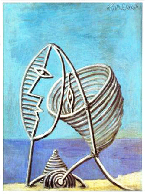 Framed Canvas-Abstract Painting Portrait of Young Girl by Pablo Picasso