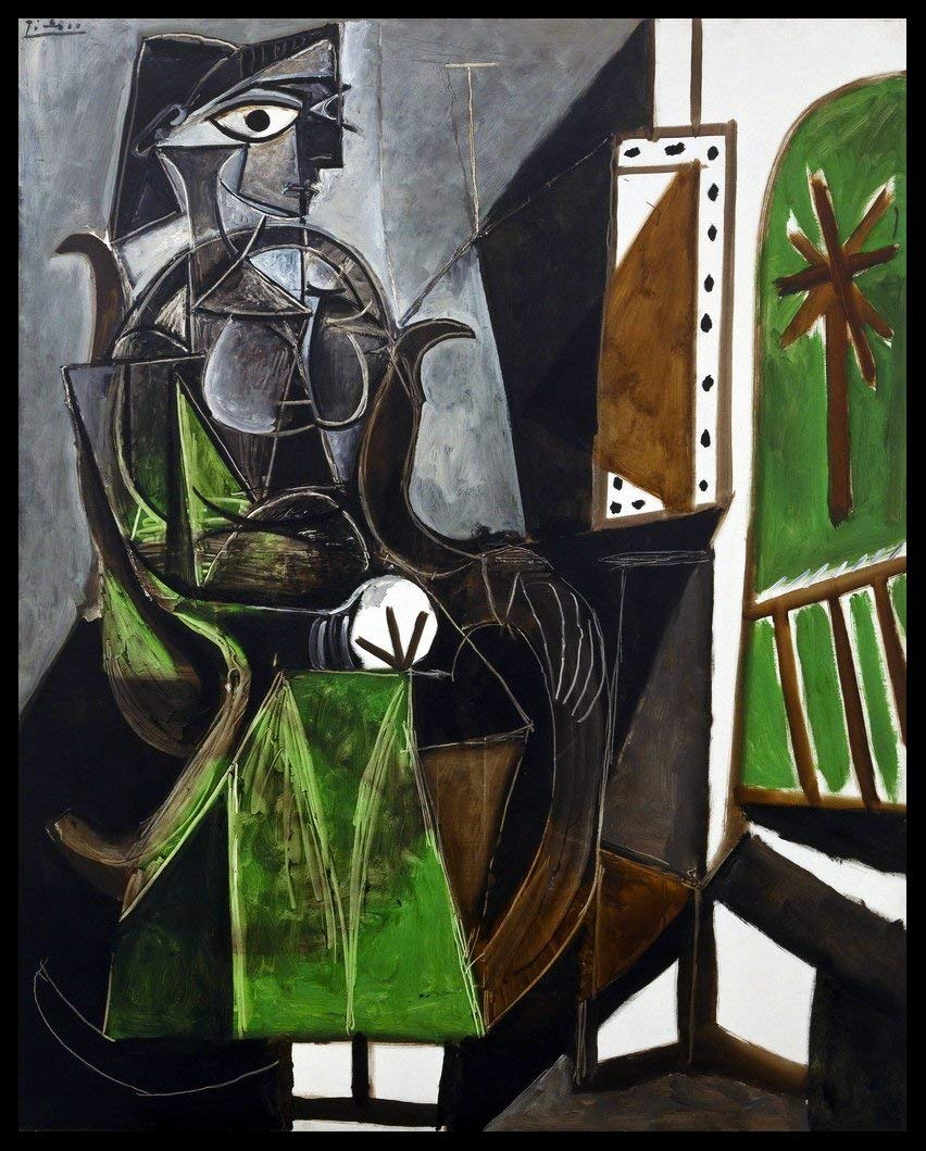 Framed Canvas-Woman By A Window,1952 by Pablo Picasso Wall Art