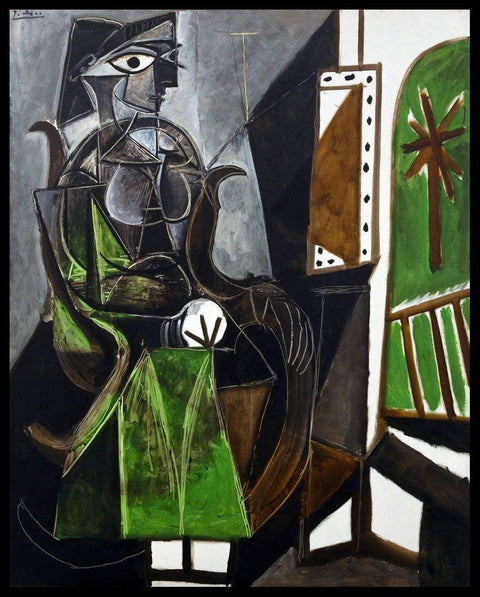 Framed Canvas-Woman By A Window,1952 by Pablo Picasso Wall Art