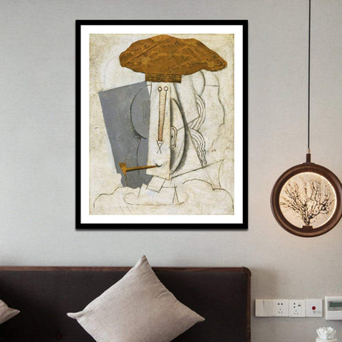 Framed Canvas-Student With A Pipe,1914 by Pablo Picasso Wall Art