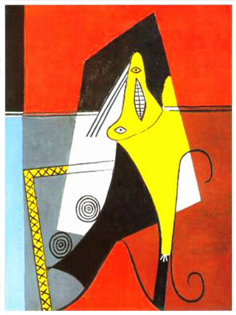 INVIN ART Framed Canvas Giclee Print Art-Abstract#5 by Pablo Picasso Wall Art