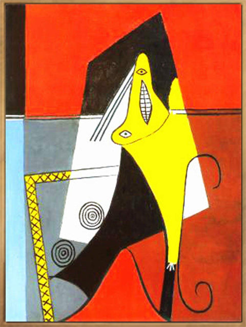 Framed Canvas-Abstract#5 by Pablo Picasso Wall Art
