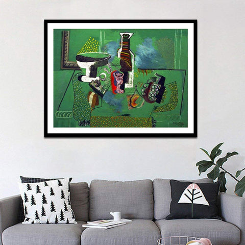 Framed Canvas-Green Still Life,1914 by Pablo Picasso Wall Art