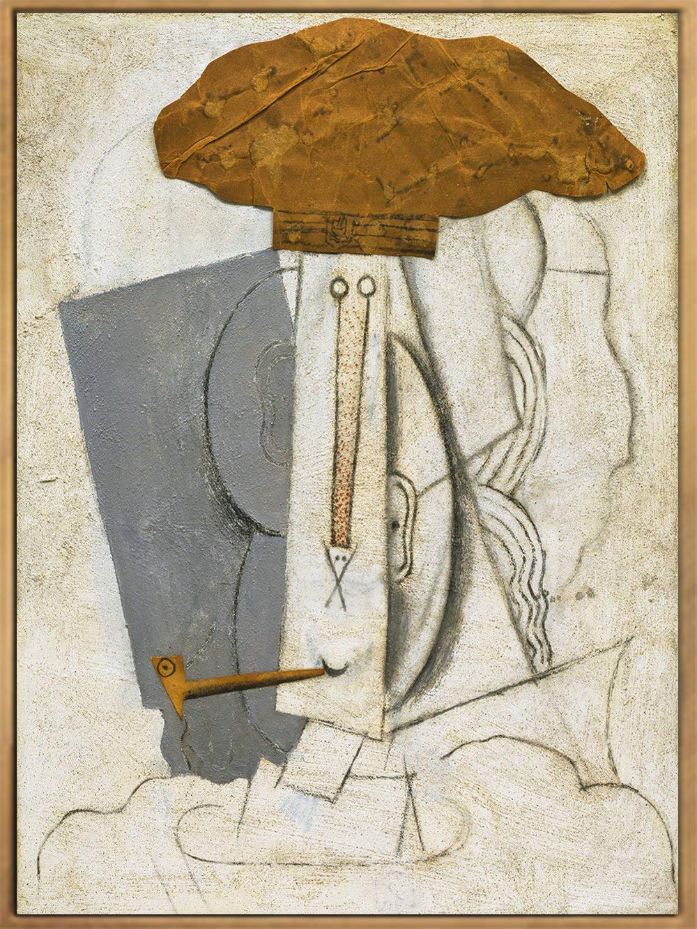 Framed Canvas-Student With A Pipe,1914 by Pablo Picasso Wall Art