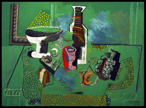 Framed Canvas-Green Still Life,1914 by Pablo Picasso Wall Art
