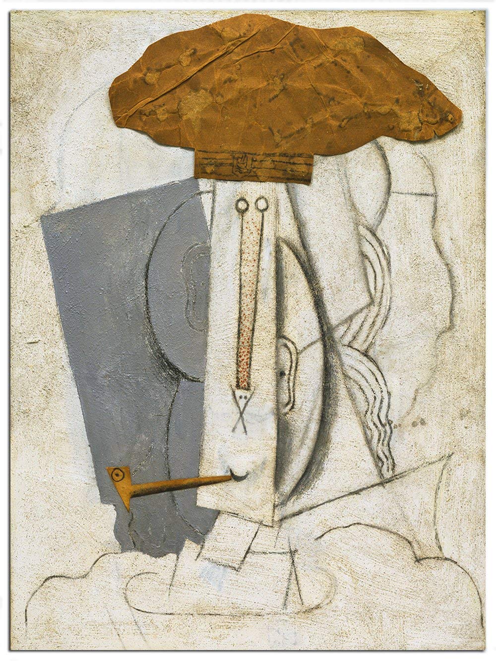 Framed Canvas-Student With A Pipe,1914 by Pablo Picasso Wall Art