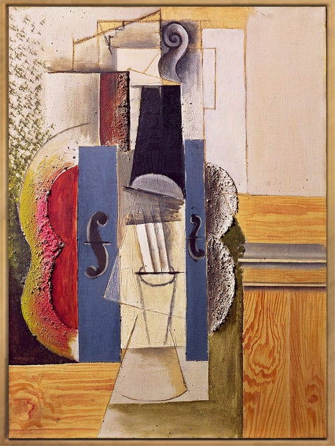 Framed Stretch Canvas Violin Hanging on the Wall by Pablo Picasso Wall Art