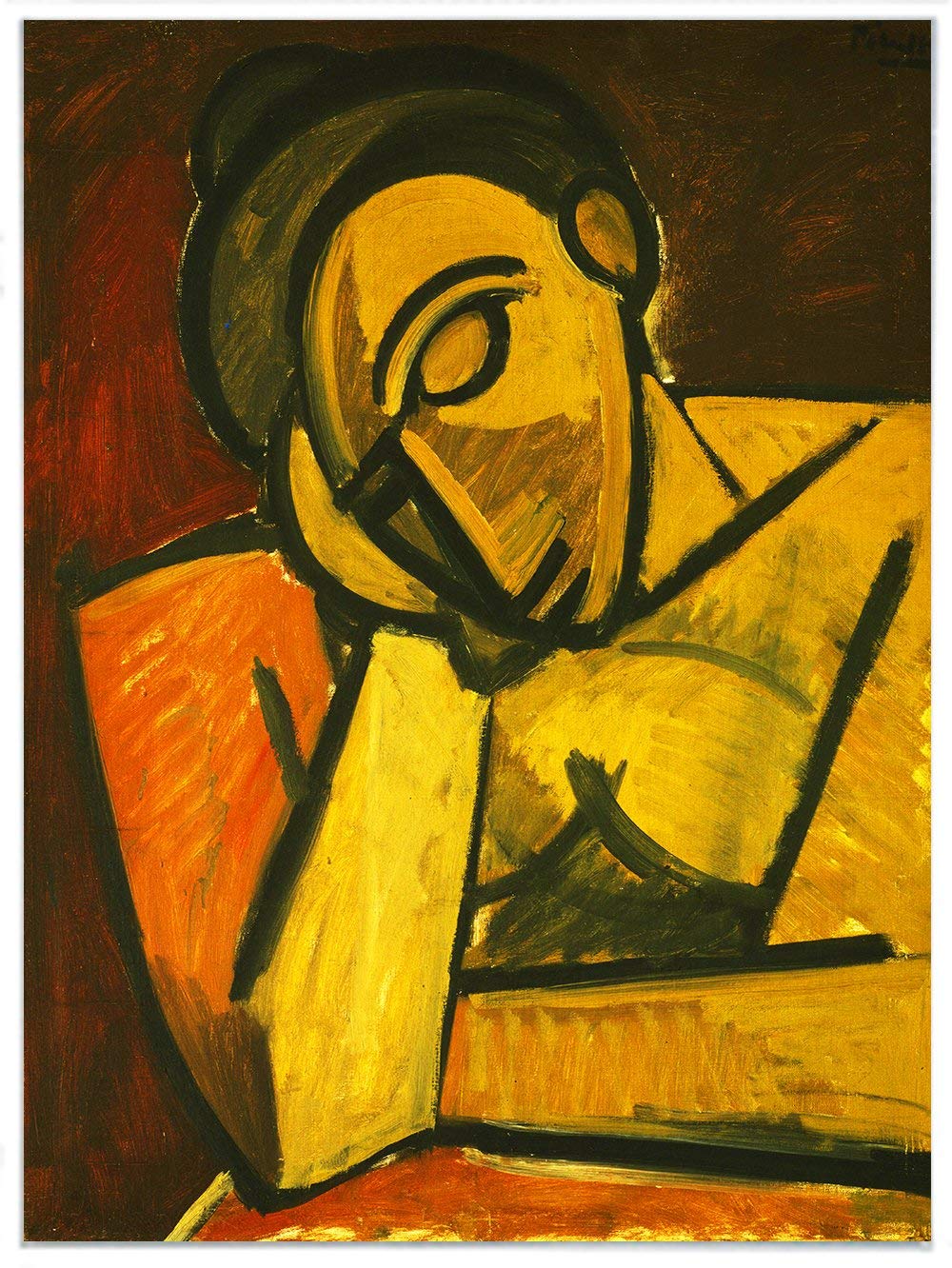 Framed Canvas-Repose,1908 by Pablo Picasso Wall Art