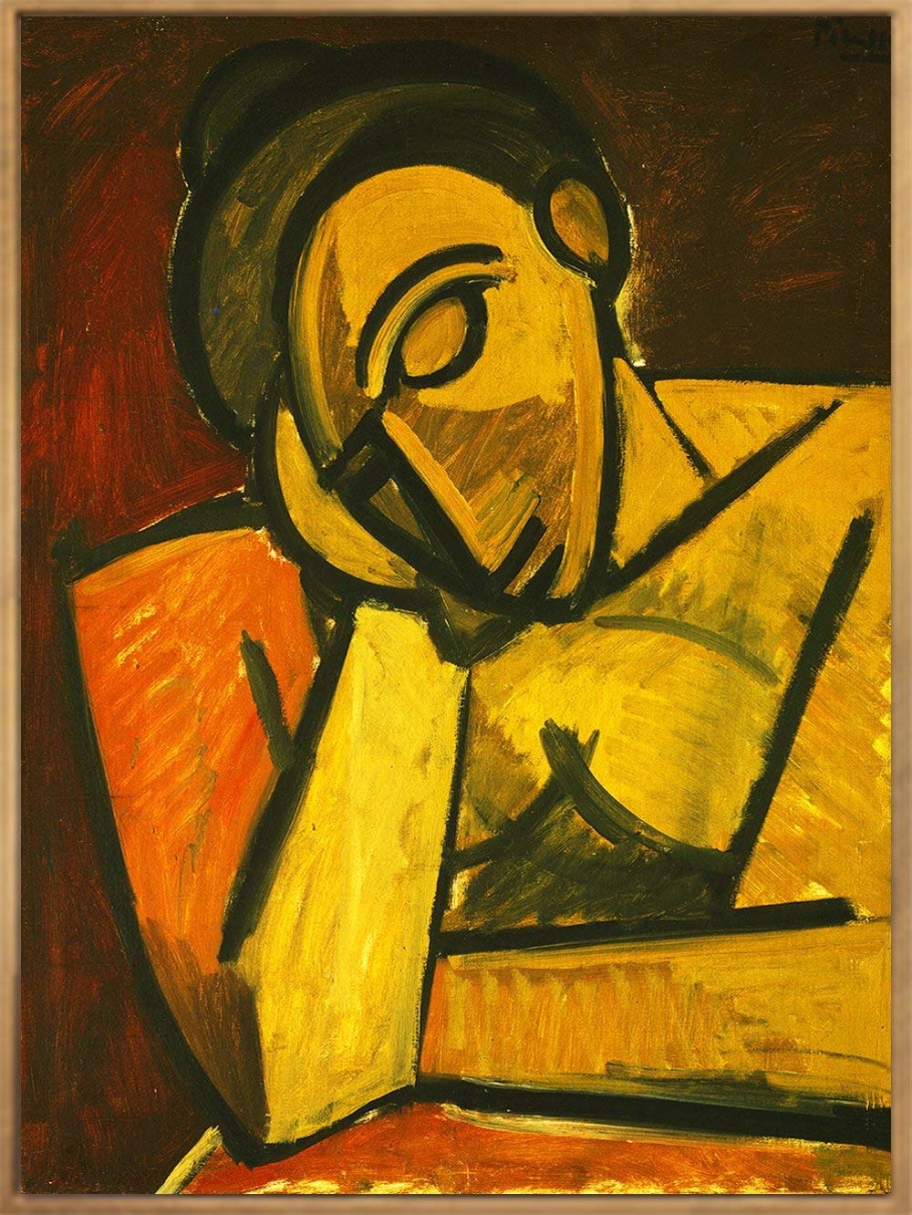 Framed Canvas-Repose,1908 by Pablo Picasso Wall Art