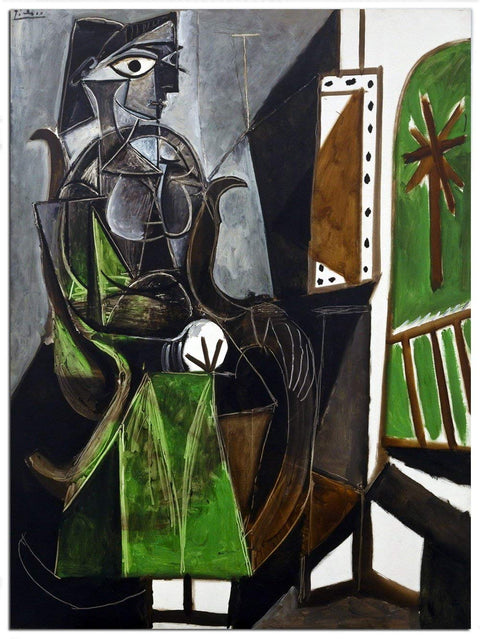Framed Canvas-Woman By A Window,1952 by Pablo Picasso Wall Art