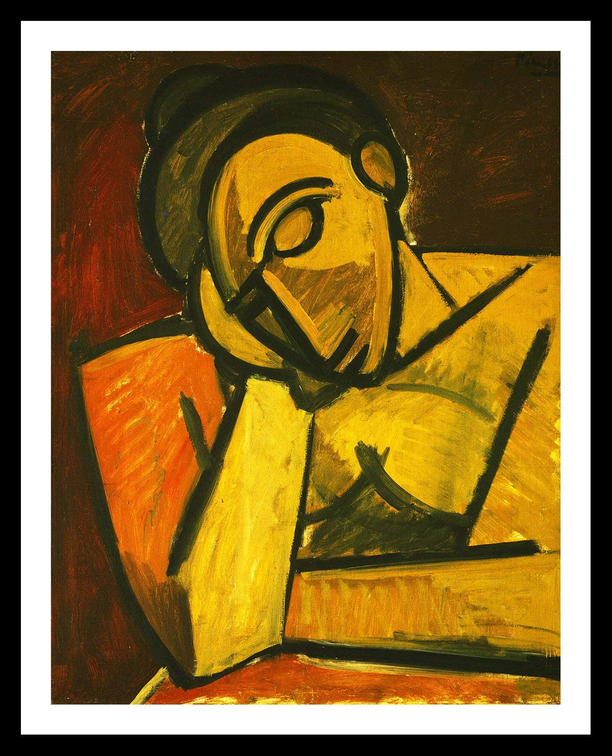 Framed Canvas-Repose,1908 by Pablo Picasso Wall Art