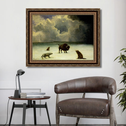 INVIN ART Framed Canvas Art Giclee Print Series#99 by Albert Bierstadt Wall Art Living Room Home Office Decorations