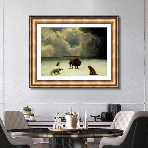 INVIN ART Framed Canvas Art Giclee Print Series#99 by Albert Bierstadt Wall Art Living Room Home Office Decorations
