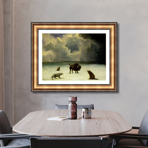 INVIN ART Framed Canvas Art Giclee Print Series#99 by Albert Bierstadt Wall Art Living Room Home Office Decorations