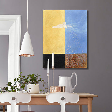 INVIN ART Framed Canvas Giclee Print Series#01 by Hilma Af Klint Wall Art Living Room Home Office Decorations