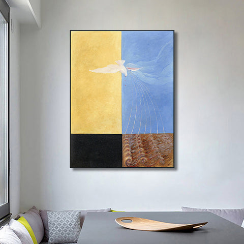 INVIN ART Framed Canvas Giclee Print Series#01 by Hilma Af Klint Wall Art Living Room Home Office Decorations