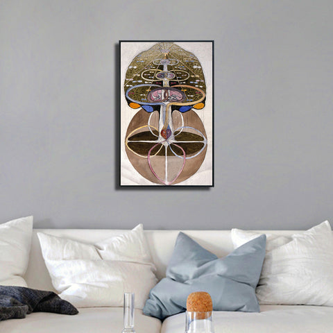 INVIN ART Framed Canvas No date Untitled 05 by Hilma Af Klint Wall Art Living Room Home Office Decorations