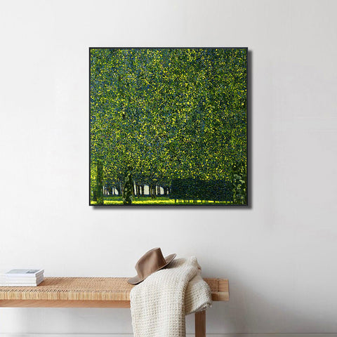 INVIN ART Framed Canvas Giclee Print Art Series#29 Trees by Gustav Klimt Wall Art Living Room Home Office Decorations