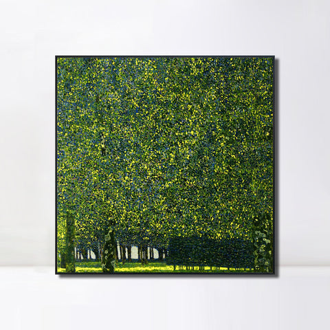 INVIN ART Framed Canvas Giclee Print Art Series#29 Trees by Gustav Klimt Wall Art Living Room Home Office Decorations