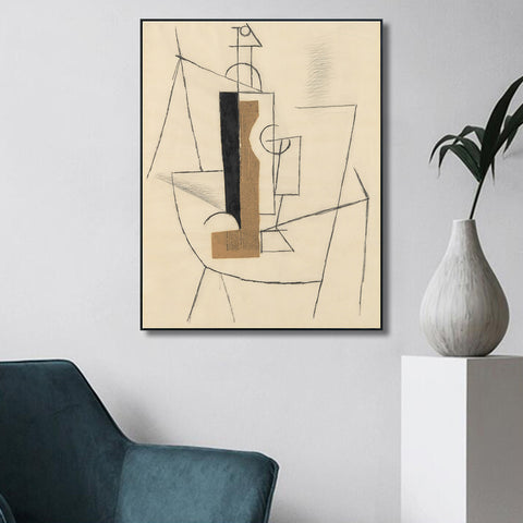 INVIN ART Framed Canvas Giclee Print Art Series#42 by Pablo Picasso Wall Art Living Room Home Office Decorations