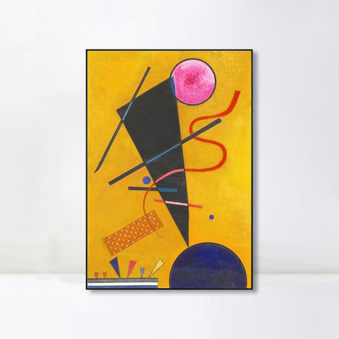 INVIN ART Framed Canvas Giclee Print Art Contact by Wassily Kandinsky Wall Art Living Room Home Office Decorations