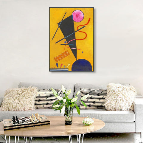 INVIN ART Framed Canvas Giclee Print Art Contact by Wassily Kandinsky Wall Art Living Room Home Office Decorations