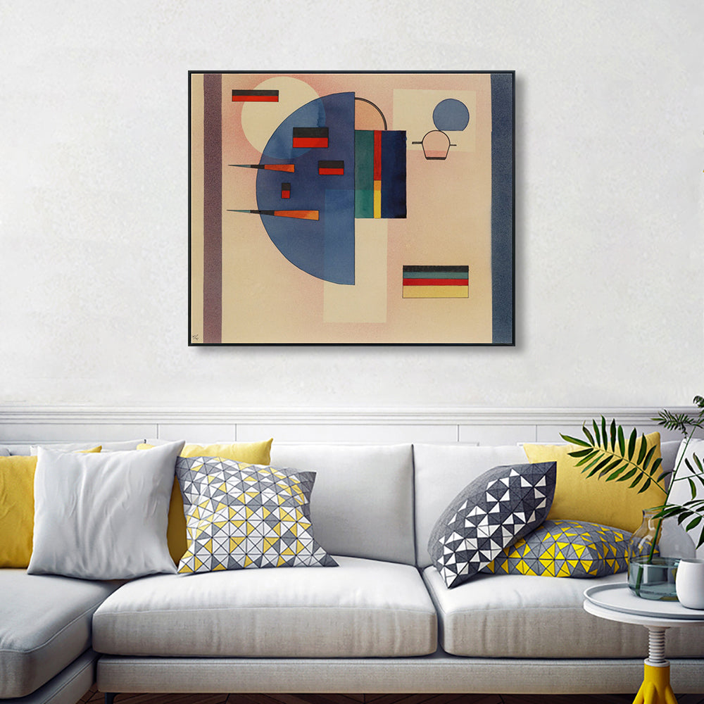 INVIN ART Framed Canvas Giclee Print BERUHIGT (CALMED) by Wassily Kandinsky Wall Art