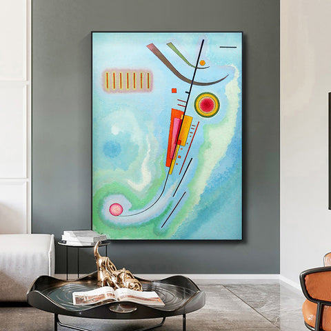 INVIN ART Framed Canvas Giclee Print luminoso,1930 by Wassily Kandinsky Wall Art Living Room Home Office Decorations