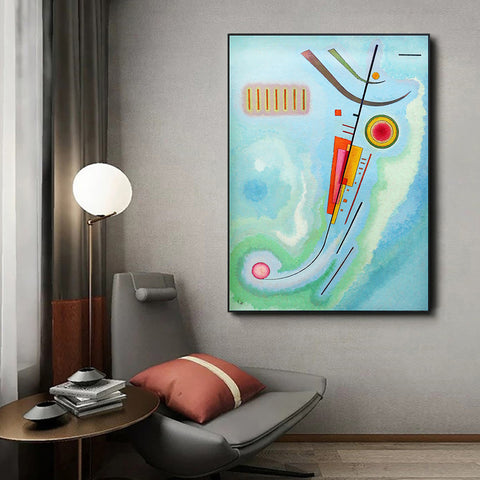 INVIN ART Framed Canvas Giclee Print luminoso,1930 by Wassily Kandinsky Wall Art Living Room Home Office Decorations