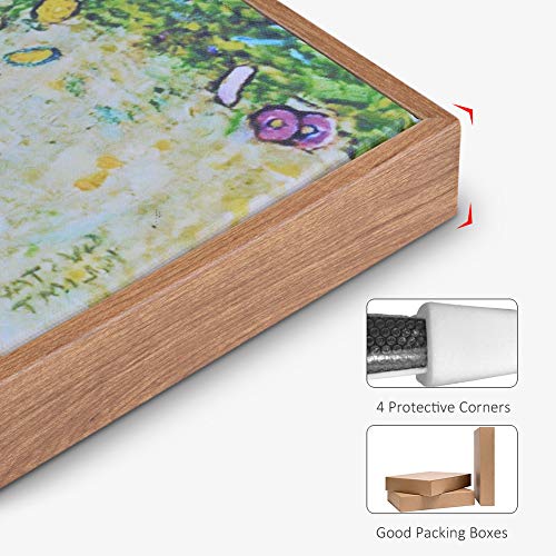 INVIN ART Framed Canvas Art Combo Painting 2 Pieces by Pablo Picasso Wall Art Series#5 (Wood Color Slim Frame,24"x32"Each Piece)