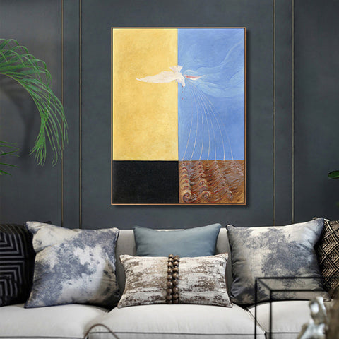 INVIN ART Framed Canvas Giclee Print Series#01 by Hilma Af Klint Wall Art Living Room Home Office Decorations