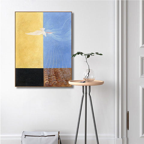 INVIN ART Framed Canvas Giclee Print Series#01 by Hilma Af Klint Wall Art Living Room Home Office Decorations
