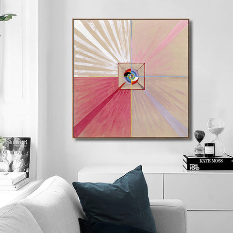 INVIN ART Framed Canvas Giclee Print Series#015 by Hilma Af Klint Wall Art Living Room Home Office Decorations
