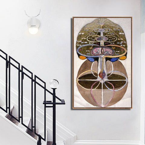 INVIN ART Framed Canvas No date Untitled 05 by Hilma Af Klint Wall Art Living Room Home Office Decorations