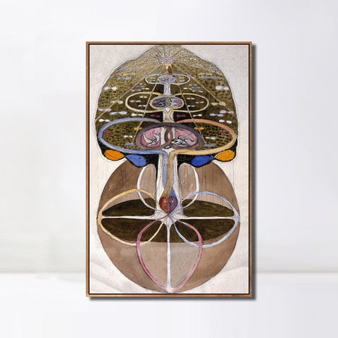 INVIN ART Framed Canvas No date Untitled 05 by Hilma Af Klint Wall Art Living Room Home Office Decorations