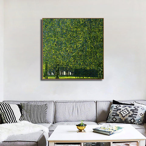 INVIN ART Framed Canvas Giclee Print Art Series#29 Trees by Gustav Klimt Wall Art Living Room Home Office Decorations