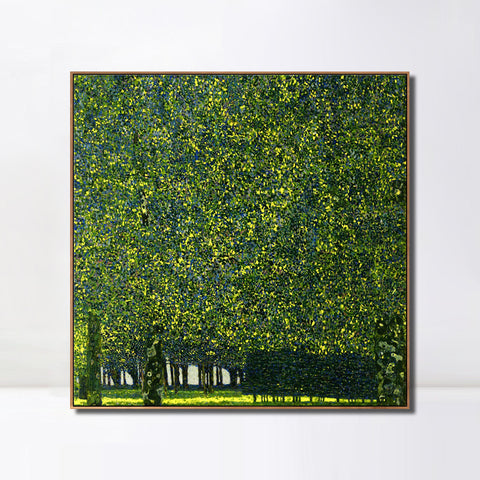 INVIN ART Framed Canvas Giclee Print Art Series#29 Trees by Gustav Klimt Wall Art Living Room Home Office Decorations