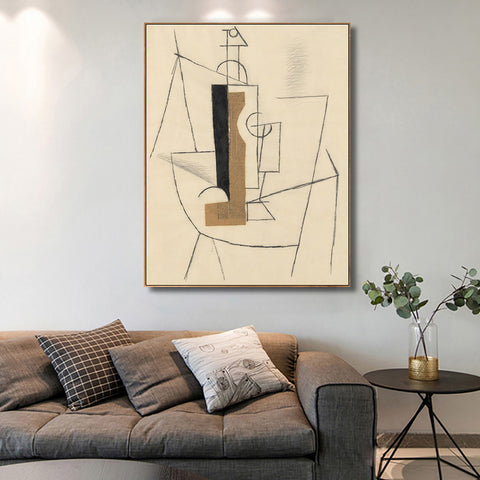 INVIN ART Framed Canvas Giclee Print Art Series#42 by Pablo Picasso Wall Art Living Room Home Office Decorations