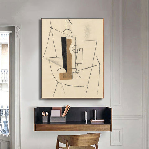 INVIN ART Framed Canvas Giclee Print Art Series#42 by Pablo Picasso Wall Art Living Room Home Office Decorations