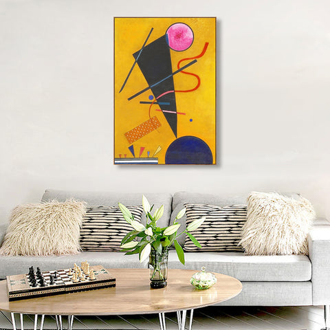 INVIN ART Framed Canvas Giclee Print Art Contact by Wassily Kandinsky Wall Art Living Room Home Office Decorations