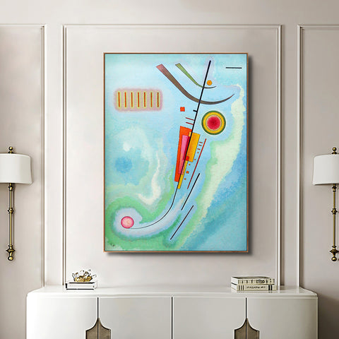 INVIN ART Framed Canvas Giclee Print luminoso,1930 by Wassily Kandinsky Wall Art Living Room Home Office Decorations