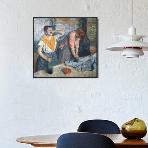 INVIN ART Framed Canvas Giclee Print Art Series#001 by Edgar Degas Wall Art Living Room Home Office Decorations