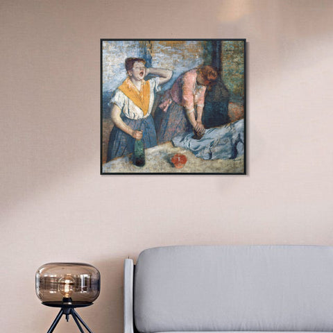 INVIN ART Framed Canvas Giclee Print Art Series#001 by Edgar Degas Wall Art Living Room Home Office Decorations