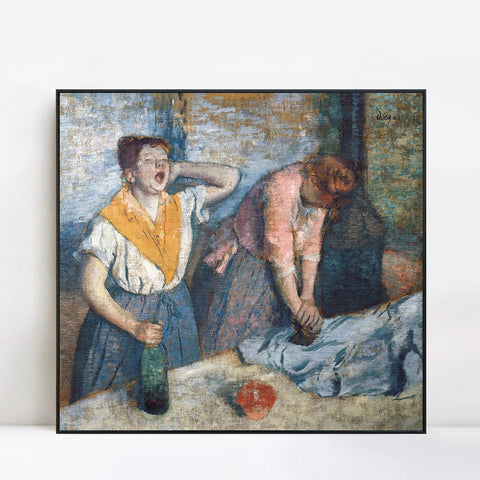 INVIN ART Framed Canvas Giclee Print Art Series#001 by Edgar Degas Wall Art Living Room Home Office Decorations