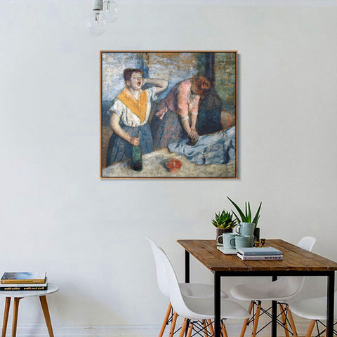 INVIN ART Framed Canvas Giclee Print Art Series#001 by Edgar Degas Wall Art Living Room Home Office Decorations