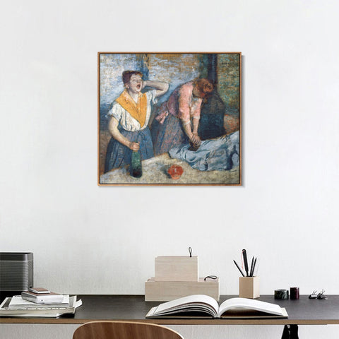 INVIN ART Framed Canvas Giclee Print Art Series#001 by Edgar Degas Wall Art Living Room Home Office Decorations
