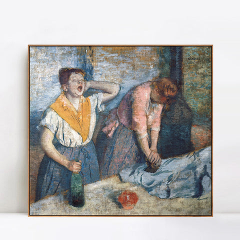 INVIN ART Framed Canvas Giclee Print Art Series#001 by Edgar Degas Wall Art Living Room Home Office Decorations